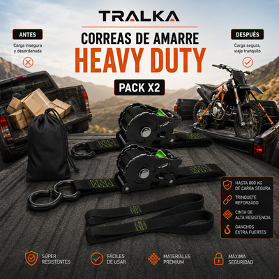 Tralkabolt — Correas de Amarre Retráctiles Pack de 2