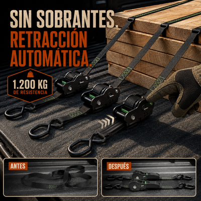 Tralkabolt — Correas de Amarre Retráctiles Pack de 2